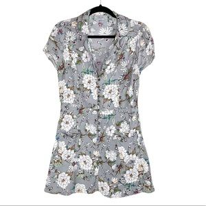 Dress Forum Gray Floral Mini Dress